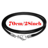 Black Leather Chain Necklace for Women Men Handmade Braid Rope Long Necklace 40/50/60/70/80/90CM Neck Pendant Chain Jewelry Gift