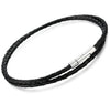 Black Leather Chain Necklace for Women Men Handmade Braid Rope Long Necklace Neck Pendant Chain Jewelry Gift
