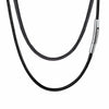 Black Leather Chain Necklace for Women Men Handmade Braid Rope Long Necklace Neck Pendant Chain Jewelry Gift