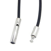 Black Leather Necklace DIY2mm Handmade Steel Tube Buckle Braided Thread Necklace Jewelry Accessories Unisex