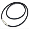 Black Leather Necklace DIY2mm Handmade Steel Tube Buckle Braided Thread Necklace Jewelry Accessories Unisex