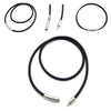 Black Leather Necklace DIY2mm Handmade Steel Tube Buckle Braided Thread Necklace Jewelry Accessories Unisex