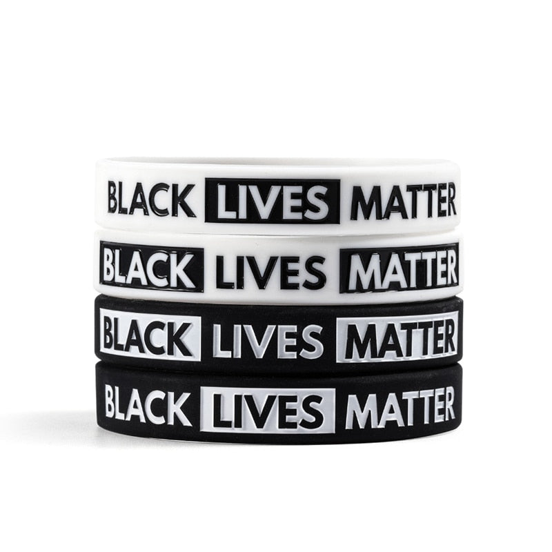 Black Lives Matter Silicone Wristband I Can't Breathe Wrist Band Rubber Bracelet & Bangles For Men Women Jewelry