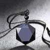 Black Obsidian Six Awn Star Lucky Amulet Love Natural Stone Pendant Necklace for Women Men Love Crystal Jewelry