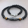 Black Onyx Mens Necklace, Handmade Onyx Jewelry for Men, Guys, Dads, Him, Mens Accessory