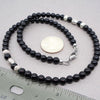 Black Onyx Mens Necklace, Handmade Onyx Jewelry for Men, Guys, Dads, Him, Mens Accessory
