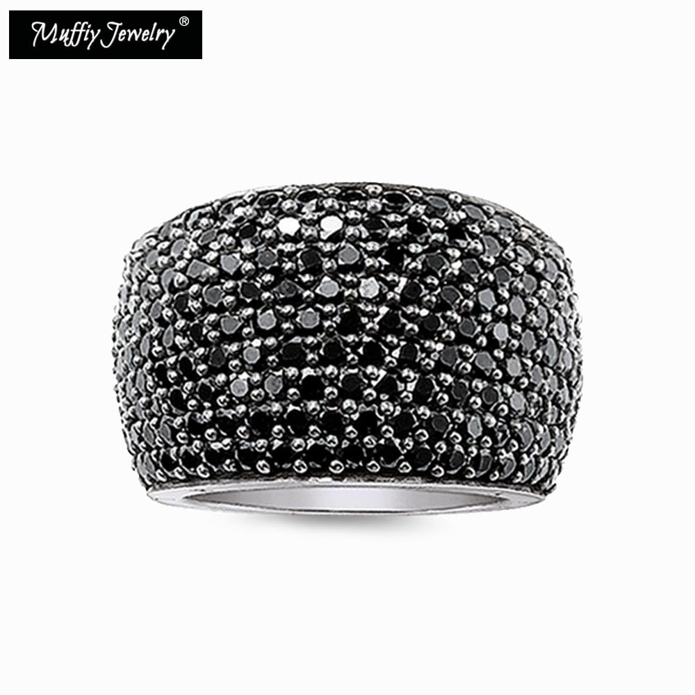Black Pave Cocktail Ring,Thomas Style Glam Fashion Good Jewerly For Men And Women,2020 Ts Gift In Silver,Super Deals