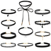 Black Punk Gothic Chokers Necklaces for women Flower Velvet Lace Chokers Lady Geometric Collar Necklaces Pendant Jewelry