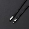 Black Red Braided Genuine Leather Chain Necklaces for Women Men Stainless Steel Magnetic Buckle 40-80 cm DIY Jewelry Gift 2021