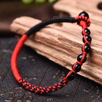 Black Red String Bracelet Set Agate Couple Bracelet For Men Women Natural Stone Rope Best Friend Friends Bracelets Ladies