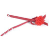 Black Red Women Handmade Leather Flower Punk Collar Choker Necklace Accessory
