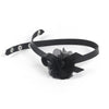 Black Red Women Handmade Leather Flower Punk Collar Choker Necklace Accessory