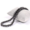 Black Round Beads Hematite Necklace Beaded Necklace 6mm 8mm 10mm Magnetic Power Jewelry for Men and Women