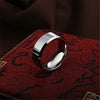 Black Silver Color Titanium Stainless Steel Ring Men Double Bevel Ring for Wedding Bands Accessories Women Male Couple Jewelry