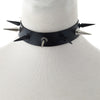 Black Spike Choker Punk Faux Leather Collar For Girls Handmade Chocker Goth Style Necklace Gothic Accessories