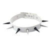 Black Spike Choker Punk Faux Leather Collar For Girls Handmade Chocker Goth Style Necklace Gothic Accessories