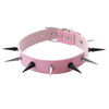 Black Spike Choker Punk Faux Leather Collar For Girls Handmade Chocker Goth Style Necklace Gothic Accessories