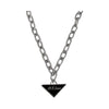 Black Triangle Letter Pendant Necklace Female Personality Design Clavicle Chain Trendy Lrregular Chokers For Women Accessories