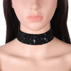 Black Velvet Sequins Chokers Necklaces for women Silver Color Golden Shining Collar Necklaces Wide Chokers Jewelry