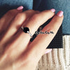 Black Zircon Ring Wholesale Wedding Engagement Party 100% 925 Sterling Silver Ring 2020 New Arrival Best Gifts You Me