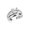 Black Zircon Rings for Women Open Adjustable Stainless Steel Chains Finger Ring 2023 Trend Wedding Jewelry Gift anillos mujer