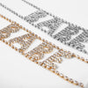 Bling BABE Crystal Rhinestone Choker Necklace Chain Gold Color Sexy Necklace for Women  Punk Collar Jewelry