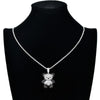 Bling Bling Iced Out Teddy Bear Pendant Pave Full Cubic Zircon Hip Hop Jewelry Panda Necklace For Women Men Gift