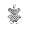 Bling Bling Iced Out Teddy Bear Pendant Pave Full Cubic Zircon Hip Hop Jewelry Panda Necklace For Women Men Gift