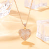 Bling Crystal Zircon Love Heart Pendant Necklace For Women's Neck Chai Gold Necklace Bridal Wending AnniversaryJewelry Gifts
