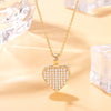 Bling Crystal Zircon Love Heart Pendant Necklace For Women's Neck Chai Gold Necklace Bridal Wending AnniversaryJewelry Gifts