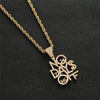Bling Iced Out Letters NO DAYS OFF Pendant Necklace  Copper Pave Zircon Hip Hop Jewelry Gifts For Men Women