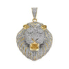 Bling Iced Out Necklace Micro Pave Cubic Zircon Lion Head Pendant for Men Women Gifts  Hip Hop Jewelry