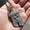 Bling Jesus Corolla Pendant Hip Hop Necklace With Tennis Chain CZ Stone Necklace For Man Women