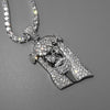 Bling Jesus Corolla Pendant Hip Hop Necklace With Tennis Chain CZ Stone Necklace For Man Women