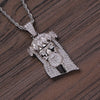Bling Jesus Corolla Pendant Hip Hop Necklace With Tennis Chain CZ Stone Necklace For Man Women