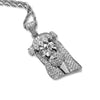 Bling Jesus Corolla Pendant Hip Hop Necklace With Tennis Chain CZ Stone Necklace For Man Women
