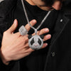 Bling Panda Pendant for Men Women Hip Hop Full Iced Out Cubic Zirconia CZ Stone Cartoon Necklace