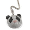 Bling Panda Pendant for Men Women Hip Hop Full Iced Out Cubic Zirconia CZ Stone Cartoon Necklace