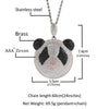 Bling Panda Pendant for Men Women Hip Hop Full Iced Out Cubic Zirconia CZ Stone Cartoon Necklace