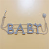 Bling Rhinestone NASTY BABY Letter Necklace  Exquisite Punk Hoop Collar Decoration Accessories Tassel Neck Chain