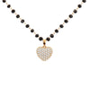 Bling Zirconia Love Heart Pendant Necklace for Women Kpop Gold Color Choker Beaded Chain Necklace Bridal Jewelry Gift 2022