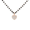 Bling Zirconia Love Heart Pendant Necklace for Women Kpop Gold Color Choker Beaded Chain Necklace Bridal Jewelry Gift 2022