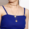 Bls-miracle Vintage Pillow ID Carved Item Jewelry Simple Multilayer Long Pendant Necklace Girl Gift N-019