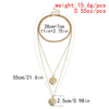 Bls-miracle Vintage Pillow ID Carved Item Jewelry Simple Multilayer Long Pendant Necklace Girl Gift N-019