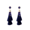Blue Bead Acrylic Tassel Fringe Earrings 2020 Ethnic Female Online Shopping India Drop Earrings Jewelry