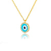 Blue Crystal Evil Eye Necklace For Women Turkish Lucky Necklaces Pendant Goth Choker Jewelry Birthday Gift Accessories Mujer