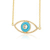 Blue Crystal Evil Eye Necklace For Women Turkish Lucky Necklaces Pendant Goth Choker Jewelry Birthday Gift Accessories Mujer