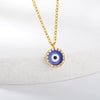 Blue Crystal Evil Eye Necklace For Women Turkish Lucky Necklaces Pendant Goth Choker Jewelry Birthday Gift Accessories Mujer