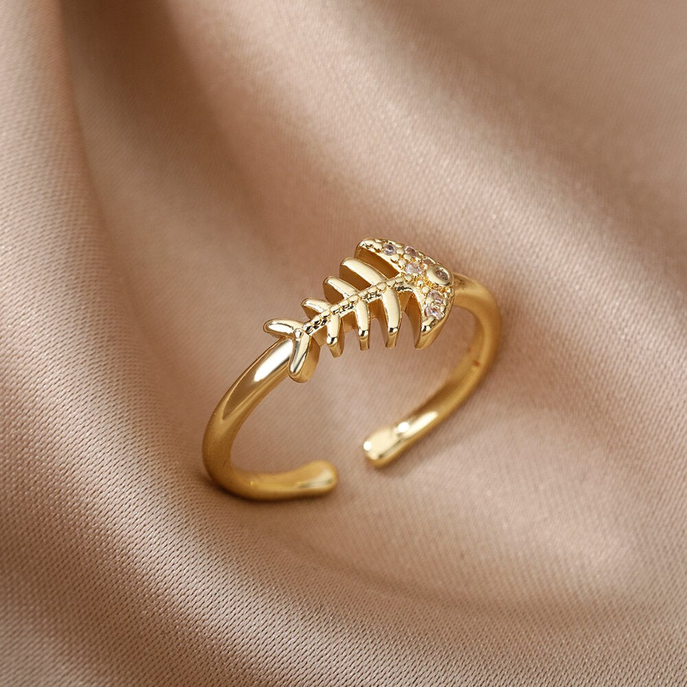 Blue Crystal Evil Eye Rings For Women Adjustable Stainless Steel Open Finger Ring Vintage Lucky Boho Jewelry Gift bague femme