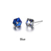 Blue/Light Pink/Light Blue Crystal 925 Sterling Silver Stud Earrings for Women Party Ear Fine Jewelry Y26067